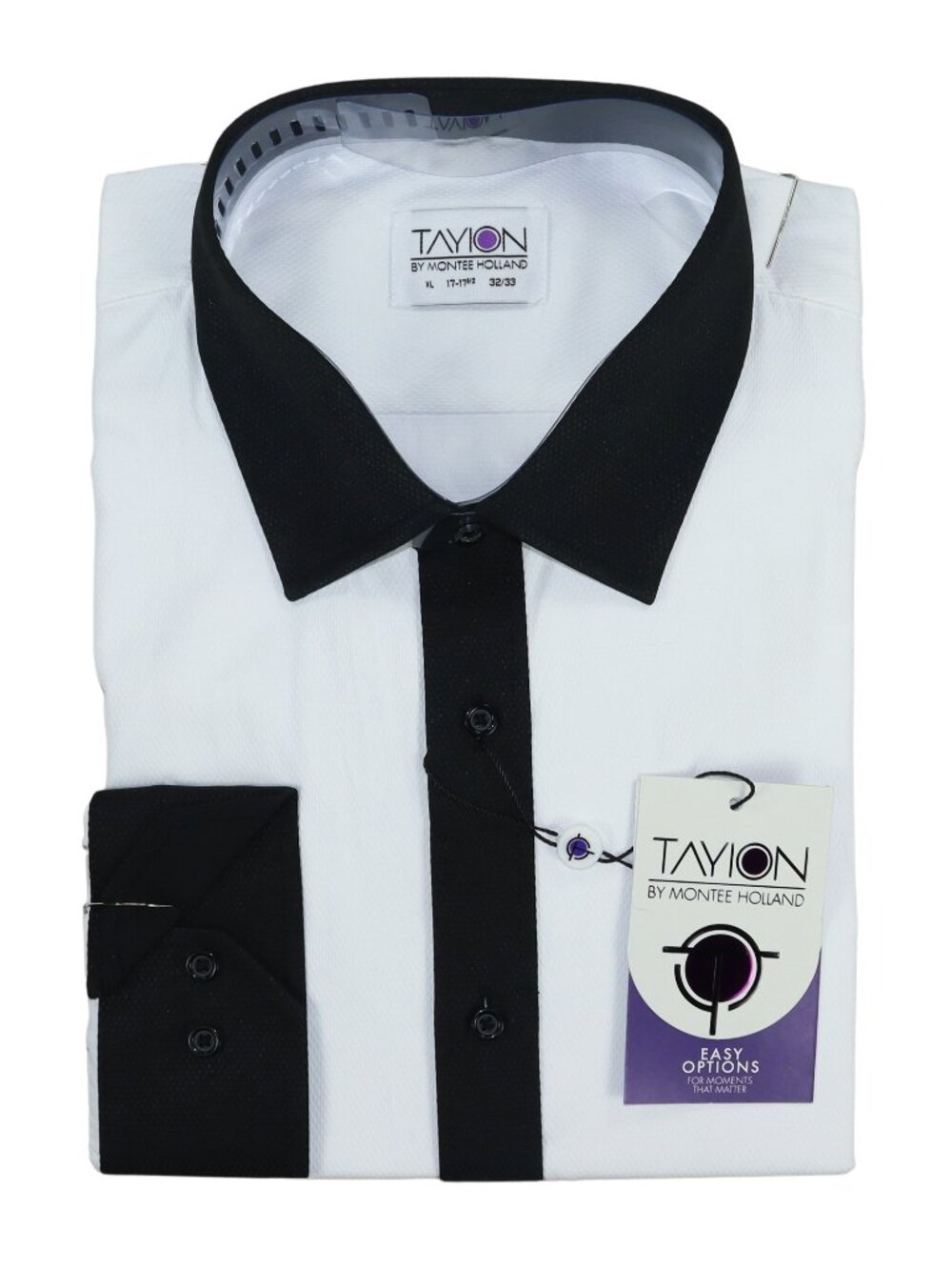 Tayion by Montee Holland Slim Fit Lightly Textured Men's Button Down Shirt NWT